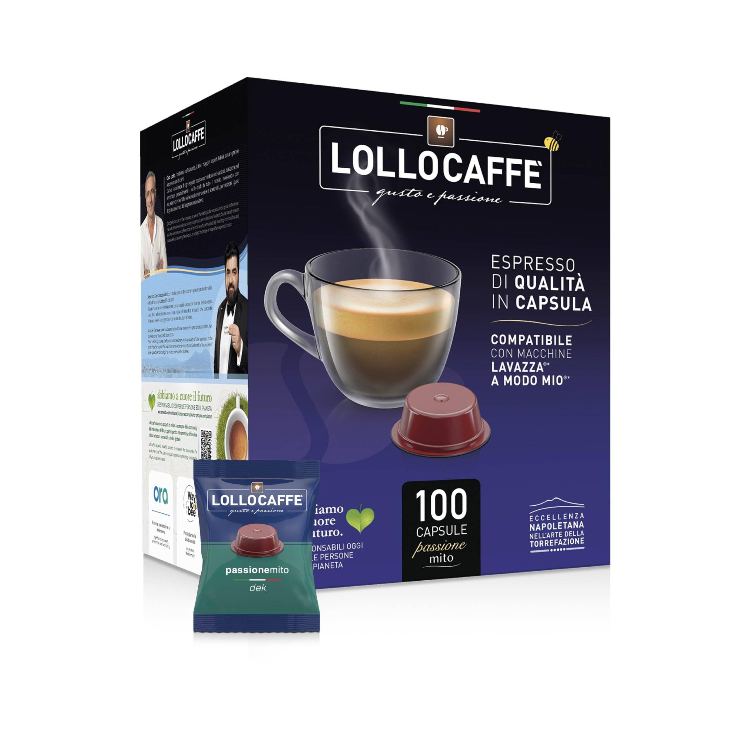 LOLLO  COMPATIBILE LAVAZZA A MODO MIO DEK (100 PZ)